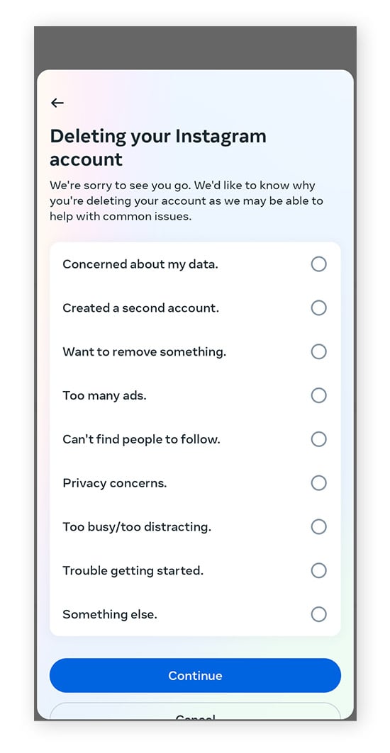 Instagram Account Settings