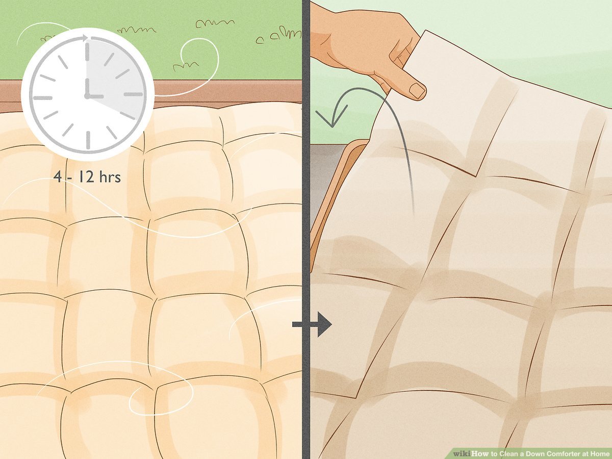 Drying down comforter tips